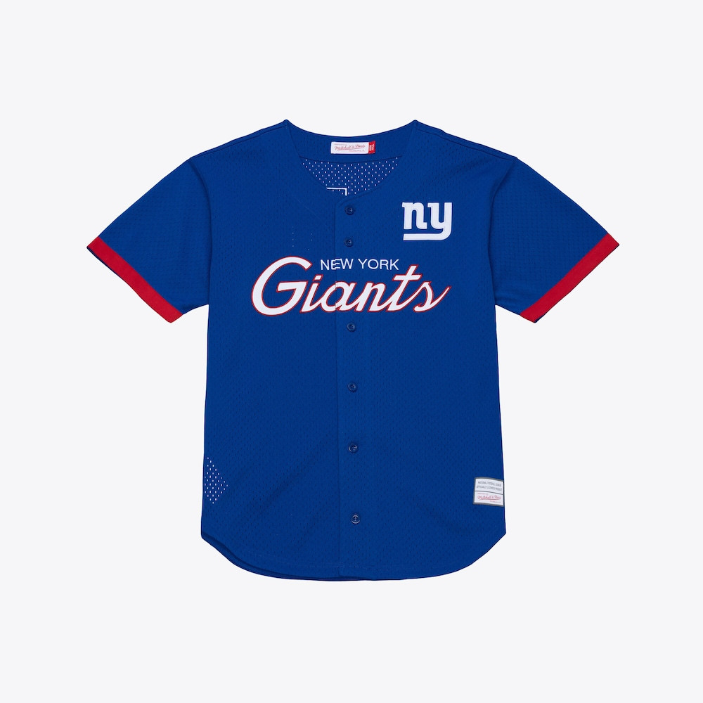 New York Giants Merch - Men's Royal Head Coach Mesh Full-Button Fashion Jersey 1 - Unicasport New York Giants Merch - Men's Royal Head Coach Mesh Full-Button Fashion Jersey