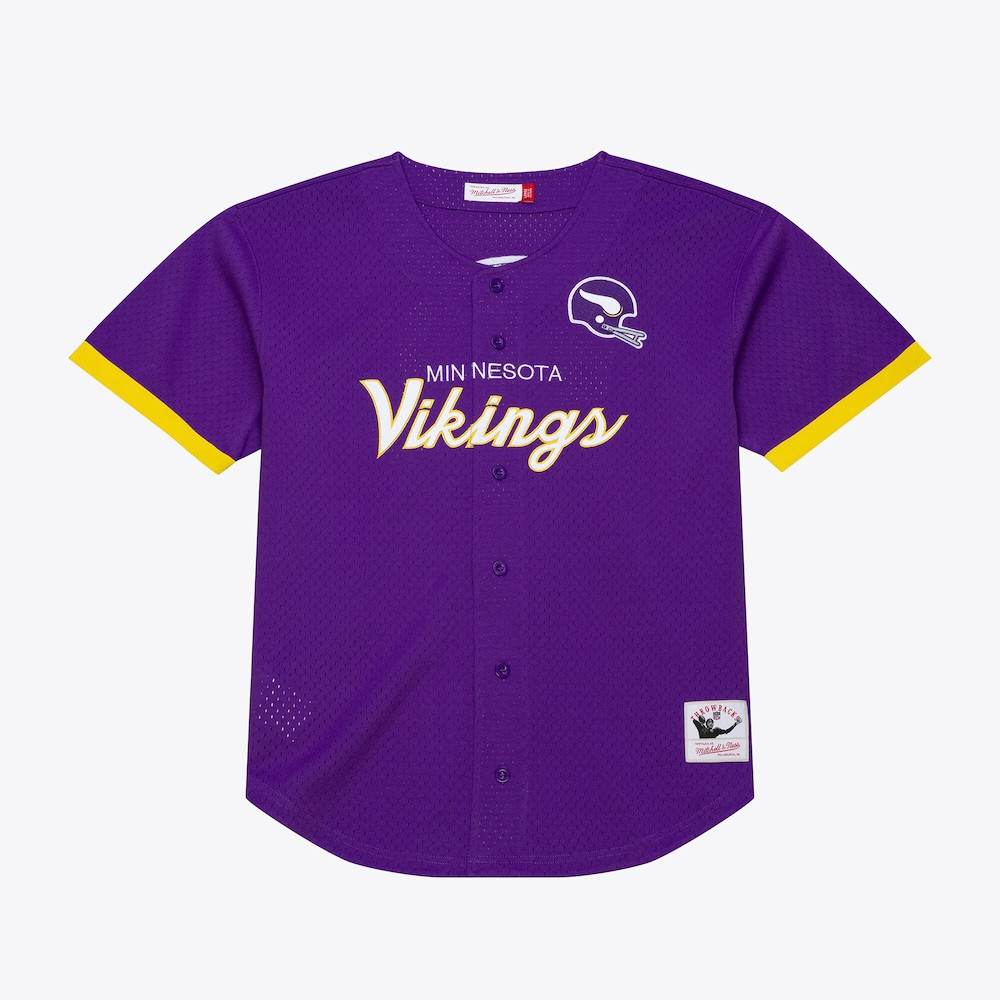 Minnesota Vikings Merch - Men's Purple Head Coach Mesh Full-Button Fashion Jersey - Football Christmas Gifts 1 - Unicasport Minnesota Vikings Merch - Men's Purple Head Coach Mesh Full-Button Fashion Jersey - Football Christmas Gifts