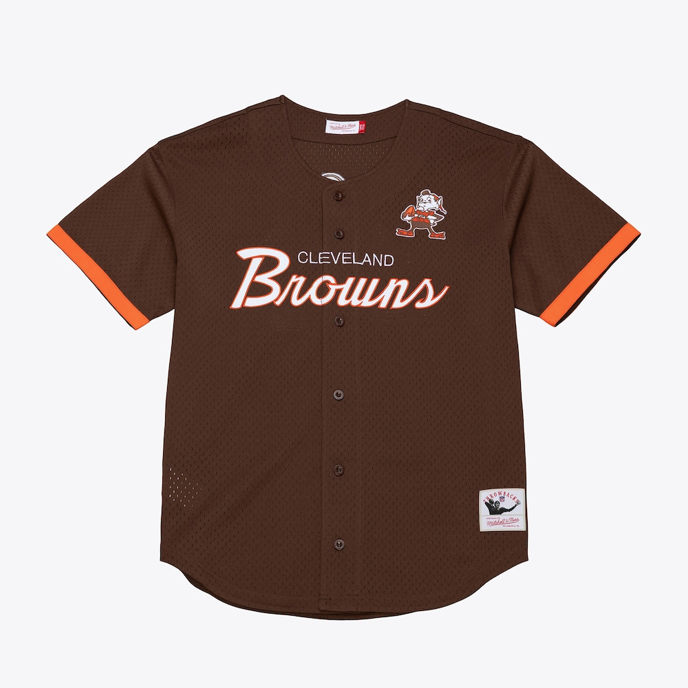 Cleveland Browns Merch - Men's Head Coach Mesh Full-Button Fashion Jersey, Brown - Football Present Ideas 1 - Unicasport Cleveland Browns Merch - Men's Head Coach Mesh Full-Button Fashion Jersey, Brown - Football Present Ideas