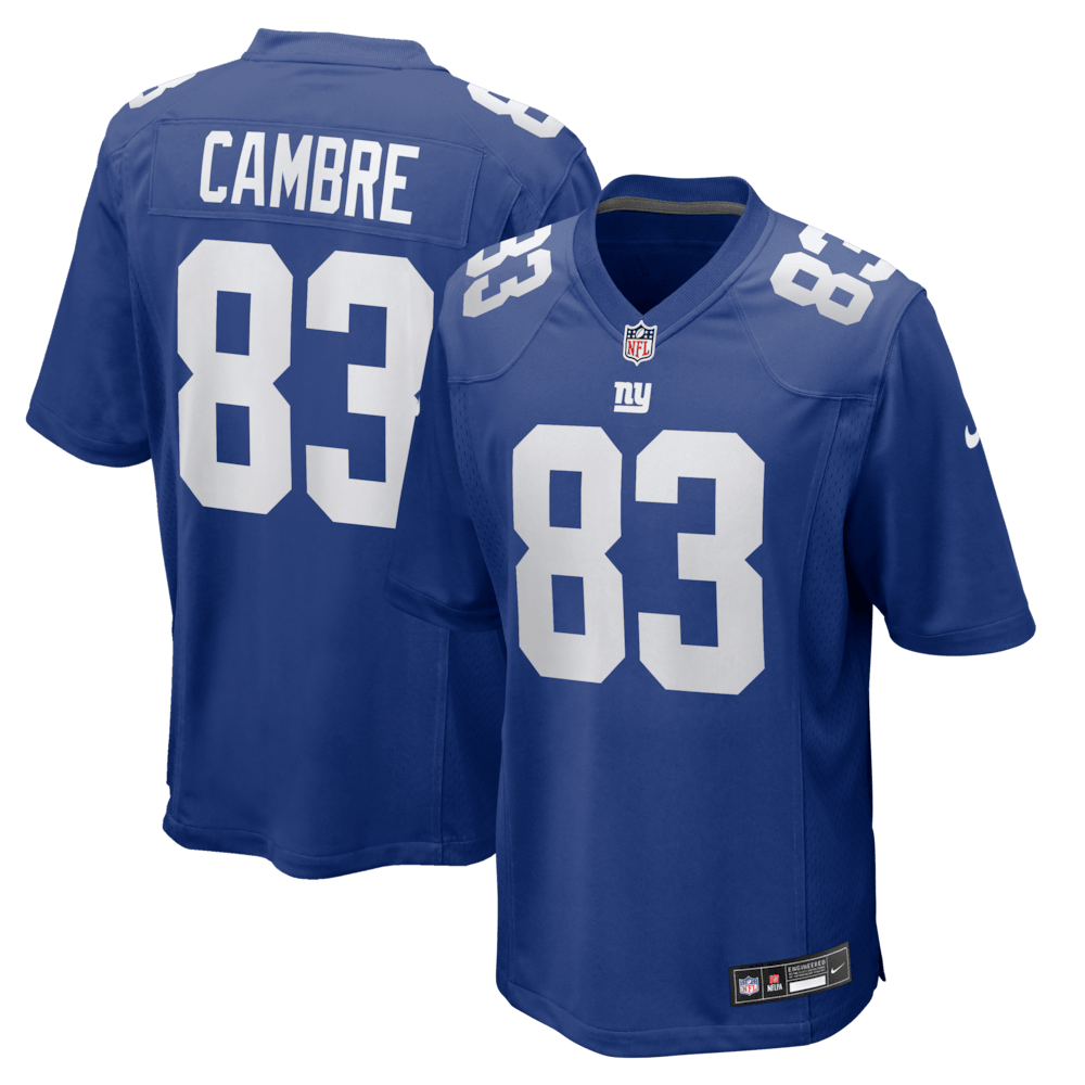 New York Giants Merch - Men's Dalen Cambre Royal Team Game Jersey - Best Birthday Gift For Football Lovers 1 - Unicasport New York Giants Merch - Men's Dalen Cambre Royal Team Game Jersey - Best Birthday Gift For Football Lovers