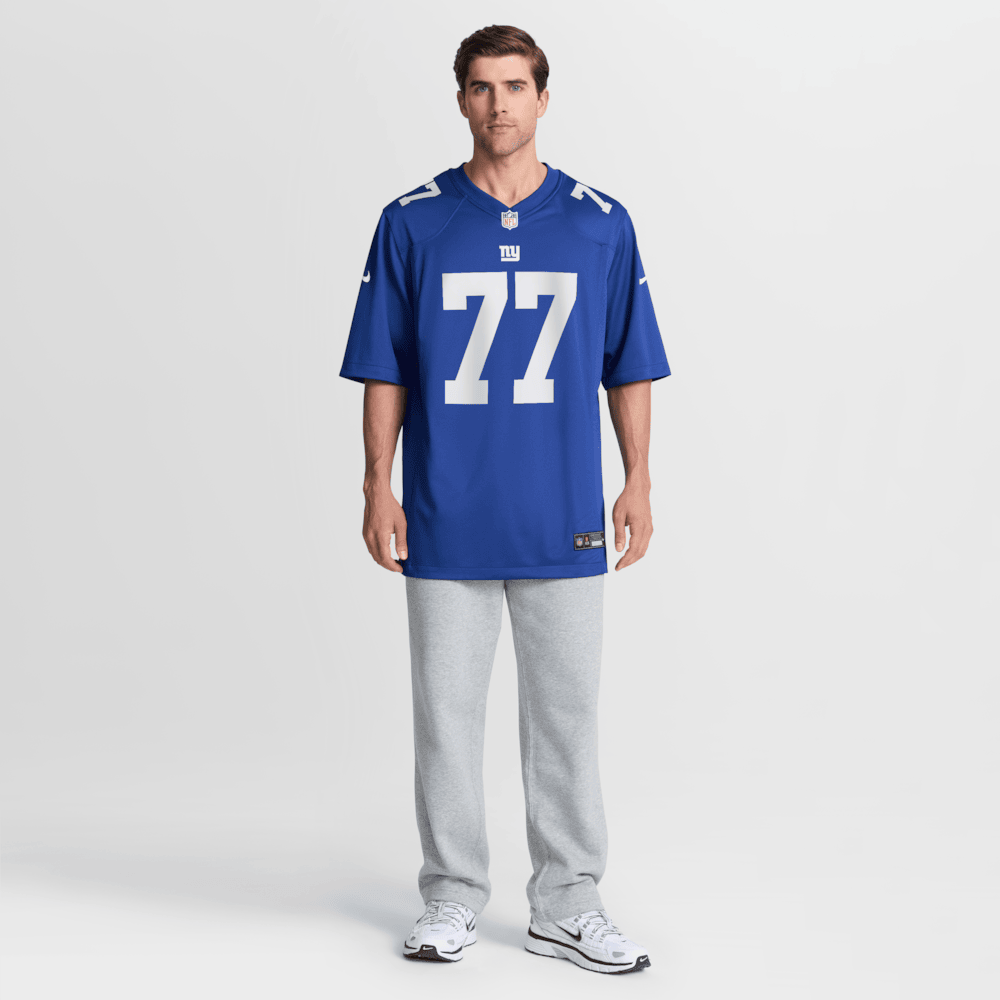New York Giants Merch - Men's Daniel Faalele Royal Team Game Jersey 1 - Unicasport New York Giants Merch - Men's Daniel Faalele Royal Team Game Jersey