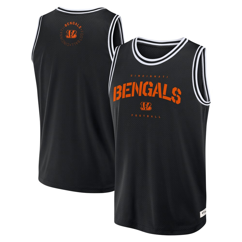Cincinnati Bengals Merch - Men's Fanatics Elements Future Ground Jersey Tank Top, Black 1 - Unicasport Cincinnati Bengals Merch - Men's Fanatics Elements Future Ground Jersey Tank Top, Black