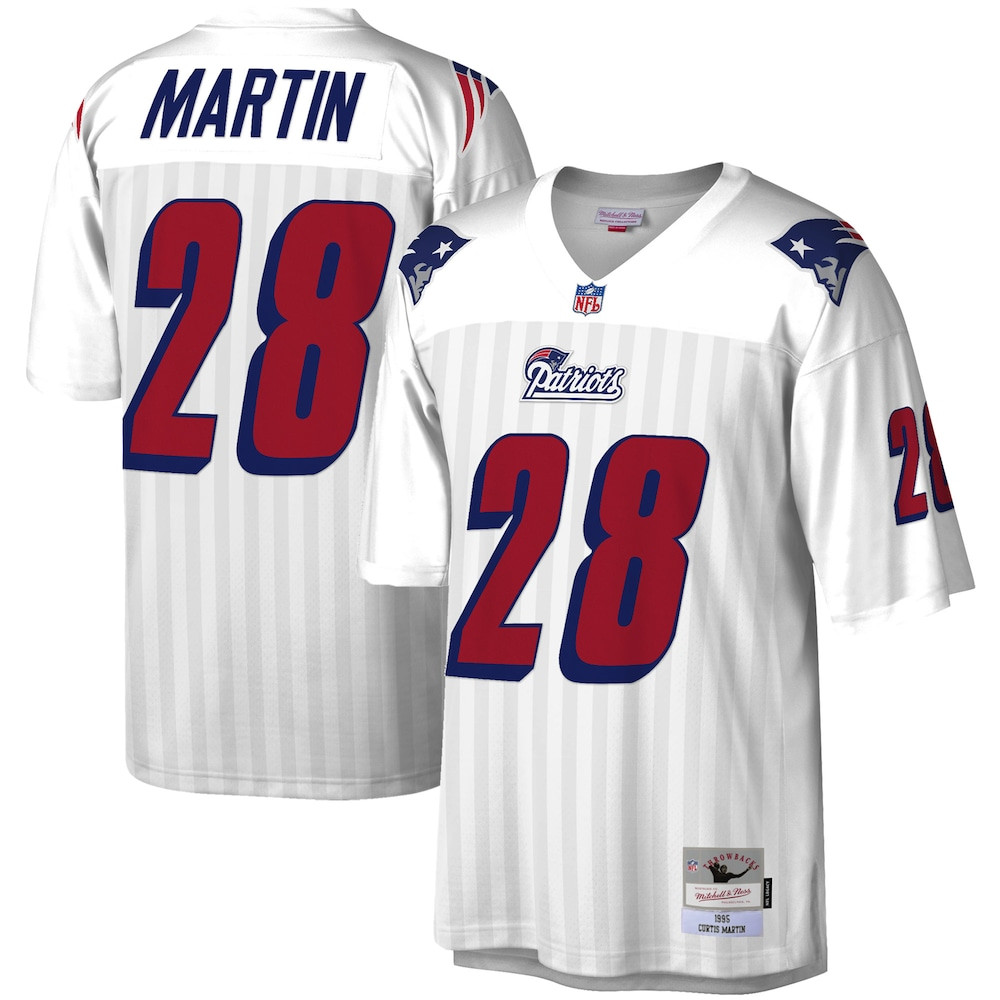 New England Patriots Merch - Men's Curtis Martin Legacy Replica Jersey, White - Presents For Football Fans 1 - Unicasport New England Patriots Merch - Men's Curtis Martin Legacy Replica Jersey, White - Presents For Football Fans