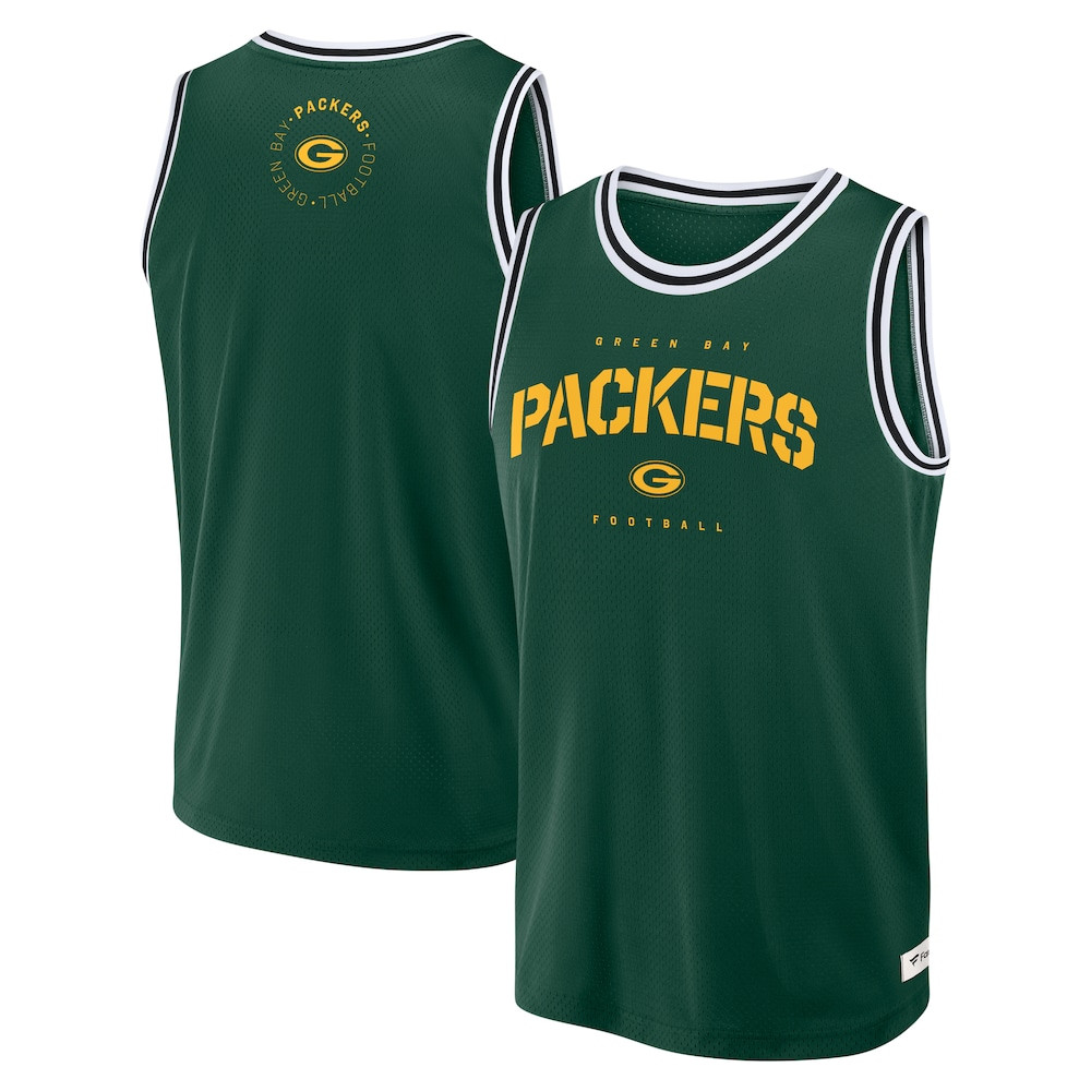 Green Bay Packers Merch - Men's Fanatics Elements Future Ground Jersey Tank Top, Green 1 - Unicasport Green Bay Packers Merch - Men's Fanatics Elements Future Ground Jersey Tank Top, Green