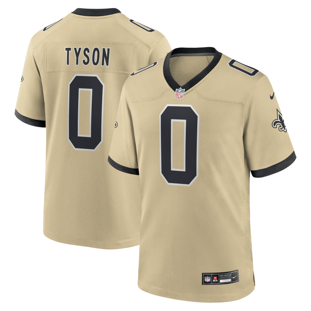 New Orleans Saints Merch - Men's Jordyn Tyson 2026 NFL Draft First Round Pick No. 8 Alternate Game Jersey, Gold - Gift Ideas For Football Lovers 1 - Unicasport New Orleans Saints Merch - Men's Jordyn Tyson 2026 NFL Draft First Round Pick No. 8 Alternate Game Jersey, Gold - Gift Ideas For Football Lovers