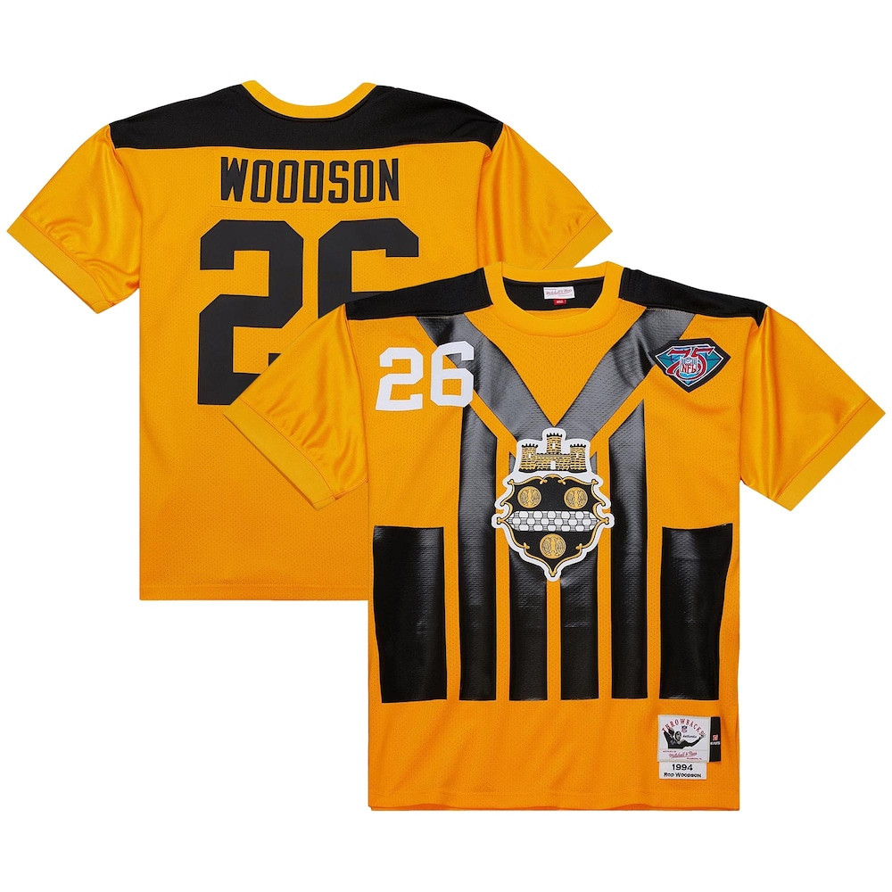 Pittsburgh Steelers Merch - Men's 1994 Rod Woodson Authentic Throwback Retired Player Jersey, Gold 1 - Unicasport Pittsburgh Steelers Merch - Men's 1994 Rod Woodson Authentic Throwback Retired Player Jersey, Gold