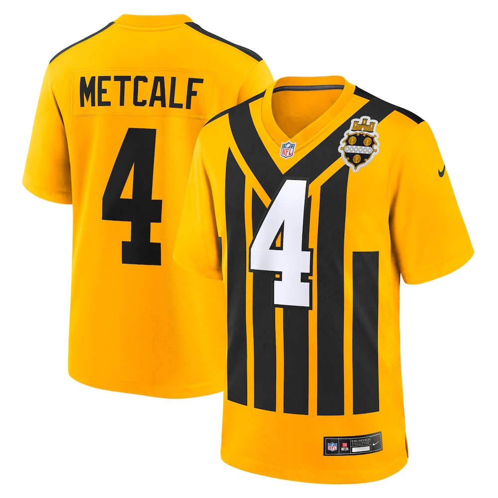 Pittsburgh Steelers Merch - Men's DK Metcalf Alternate 1933 Throwback Game Jersey, Gold - Best Gift For A Football Lover 1 - Unicasport Pittsburgh Steelers Merch - Men's DK Metcalf Alternate 1933 Throwback Game Jersey, Gold - Best Gift For A Football Lover