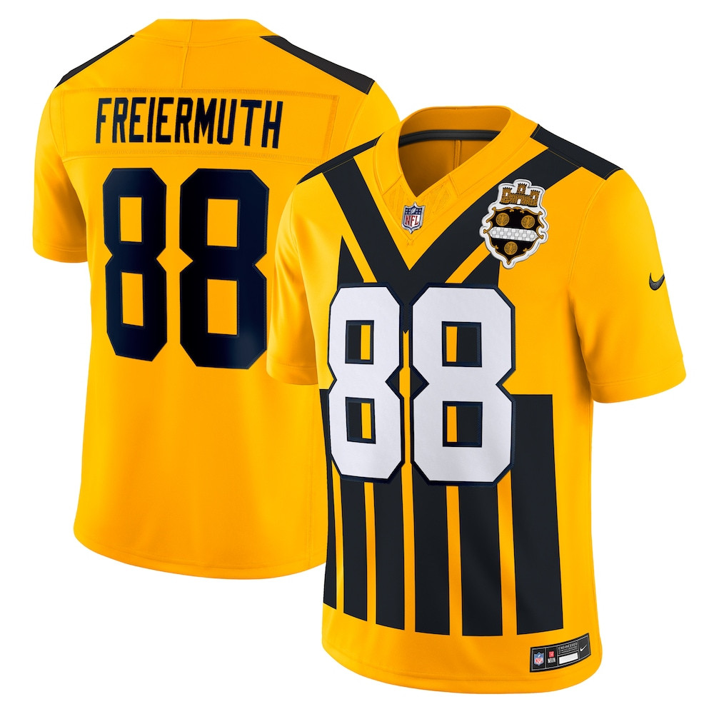 Pittsburgh Steelers Merch - Men's Pat Freiermuth Alternate Vapor F.U.S.E. Limited Jersey, Gold 1 - Unicasport Pittsburgh Steelers Merch - Men's Pat Freiermuth Alternate Vapor F.U.S.E. Limited Jersey, Gold