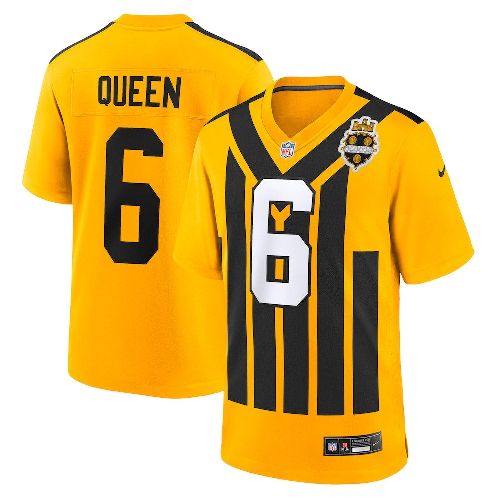 Pittsburgh Steelers Merch - Men's Patrick Queen Alternate 1933 Throwback Game Jersey, Gold 1 - Unicasport Pittsburgh Steelers Merch - Men's Patrick Queen Alternate 1933 Throwback Game Jersey, Gold