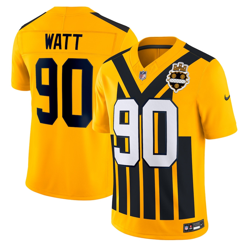 Pittsburgh Steelers Merch - Men's T.J. Watt Alternate Vapor F.U.S.E. Limited Jersey, Gold 1 - Unicasport Pittsburgh Steelers Merch - Men's T.J. Watt Alternate Vapor F.U.S.E. Limited Jersey, Gold