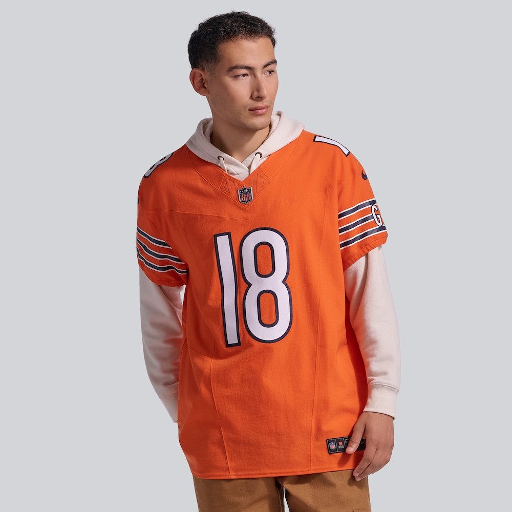 Chicago Bears Merch - Men's Caleb Williams Alternate Vapor F.U.S.E. Elite Jersey, Orange - Football Gifts For Him 1 - Unicasport Chicago Bears Merch - Men's Caleb Williams Alternate Vapor F.U.S.E. Elite Jersey, Orange - Football Gifts For Him