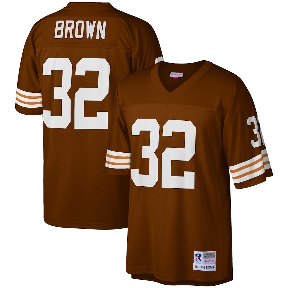 Cleveland Browns Merch - Men's Jim Legacy Replica Jersey, Brown - Football Gifts For Men 1 - Unicasport Cleveland Browns Merch - Men's Jim Legacy Replica Jersey, Brown - Football Gifts For Men