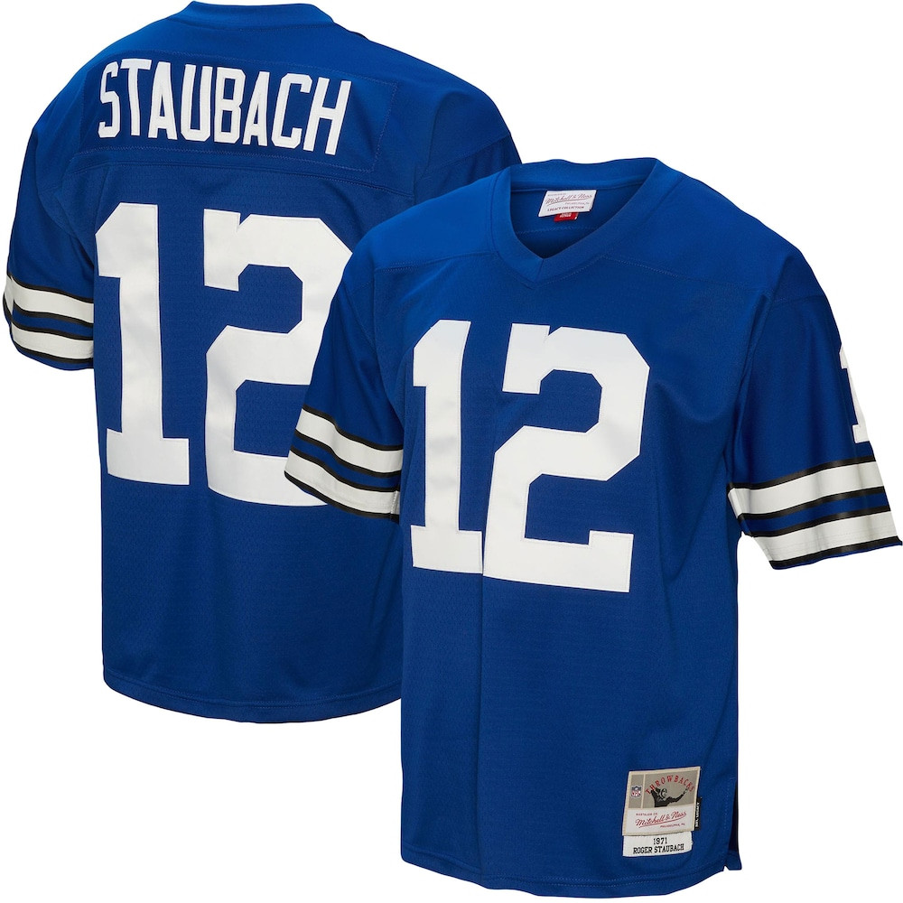 Dallas Cowboys Merch - Men's Roger Staubach Royal Legacy Replica Jersey - Birthday Gift For Football Lover 1 - Unicasport Dallas Cowboys Merch - Men's Roger Staubach Royal Legacy Replica Jersey - Birthday Gift For Football Lover