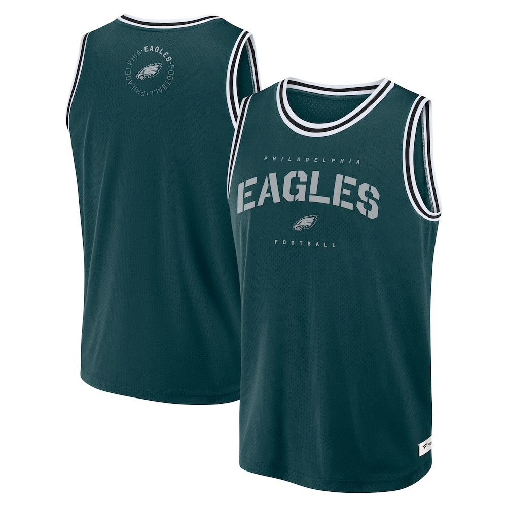 Philadelphia Eagles Merch - Men's Fanatics Midnight Elements Future Ground Jersey Tank Top, Green