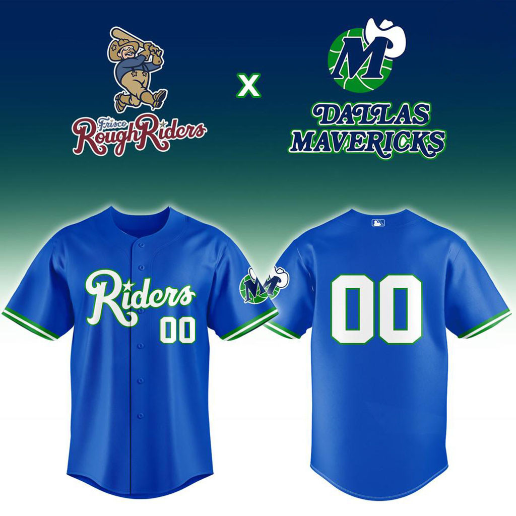 Personalized Frisco RoughRiders X Dallas Mavericks Crossover 2026 Baseball Jersey Fan Merch 1 - Unicasport Personalized Frisco RoughRiders X Dallas Mavericks Crossover 2026 Baseball Jersey Fan Merch