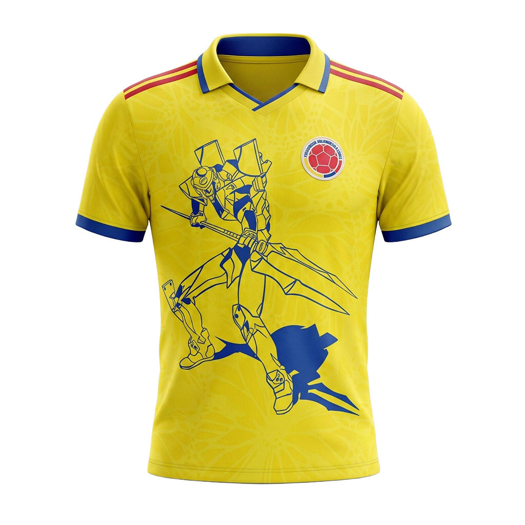 Colombia X Anime Mecha Unidad 001 Evang3lio V-Neck Jersey Gifts For My Husband 1 - Unicasport Colombia X Anime Mecha Unidad 001 Evang3lio V-Neck Jersey Gifts For My Husband