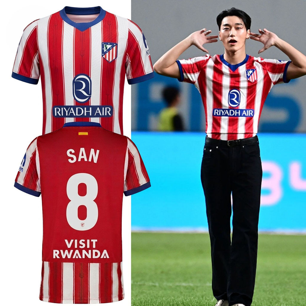 Choi San Ateez Atletico Madrid 2026 27 Home Jersey Coupang Play Series MUFC Vs Atletico Madrid 1 - Unicasport Choi San Ateez Atletico Madrid 2026 27 Home Jersey Coupang Play Series MUFC Vs Atletico Madrid