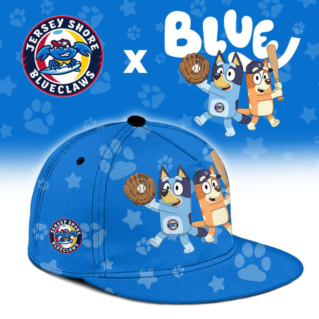 Jersey Shore BlueClaws X Bluey Night Snapback Hat BlueClaws Merch Gifts For Baseball Fans 1 - Unicasport Jersey Shore BlueClaws X Bluey Night Snapback Hat BlueClaws Merch Gifts For Baseball Fans