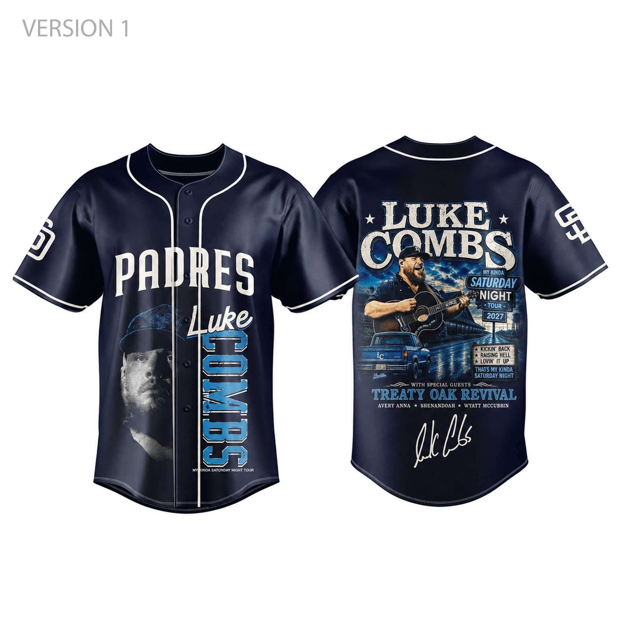 Luke Combs Padres My Kinda Saturday Night Tour 2027 Jersey Luke Combs Merch Him Gifts 1 - Unicasport Luke Combs Padres My Kinda Saturday Night Tour 2027 Jersey Luke Combs Merch Him Gifts