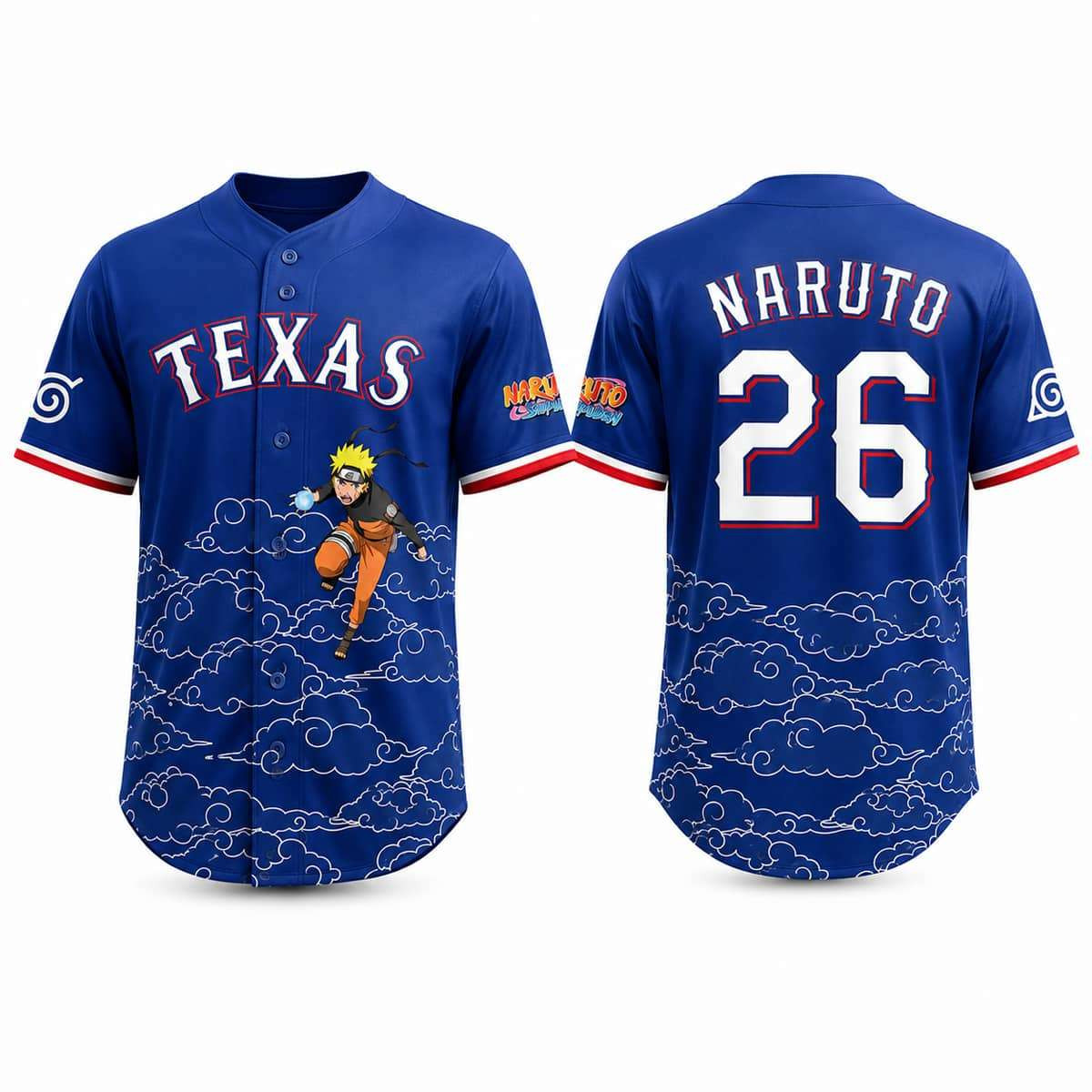 Rangers NARUTO Anime Jersey 2026 Texas Rangers Merch Gifts For Baseball Lovers 1 - Unicasport Rangers NARUTO Anime Jersey 2026 Texas Rangers Merch Gifts For Baseball Lovers