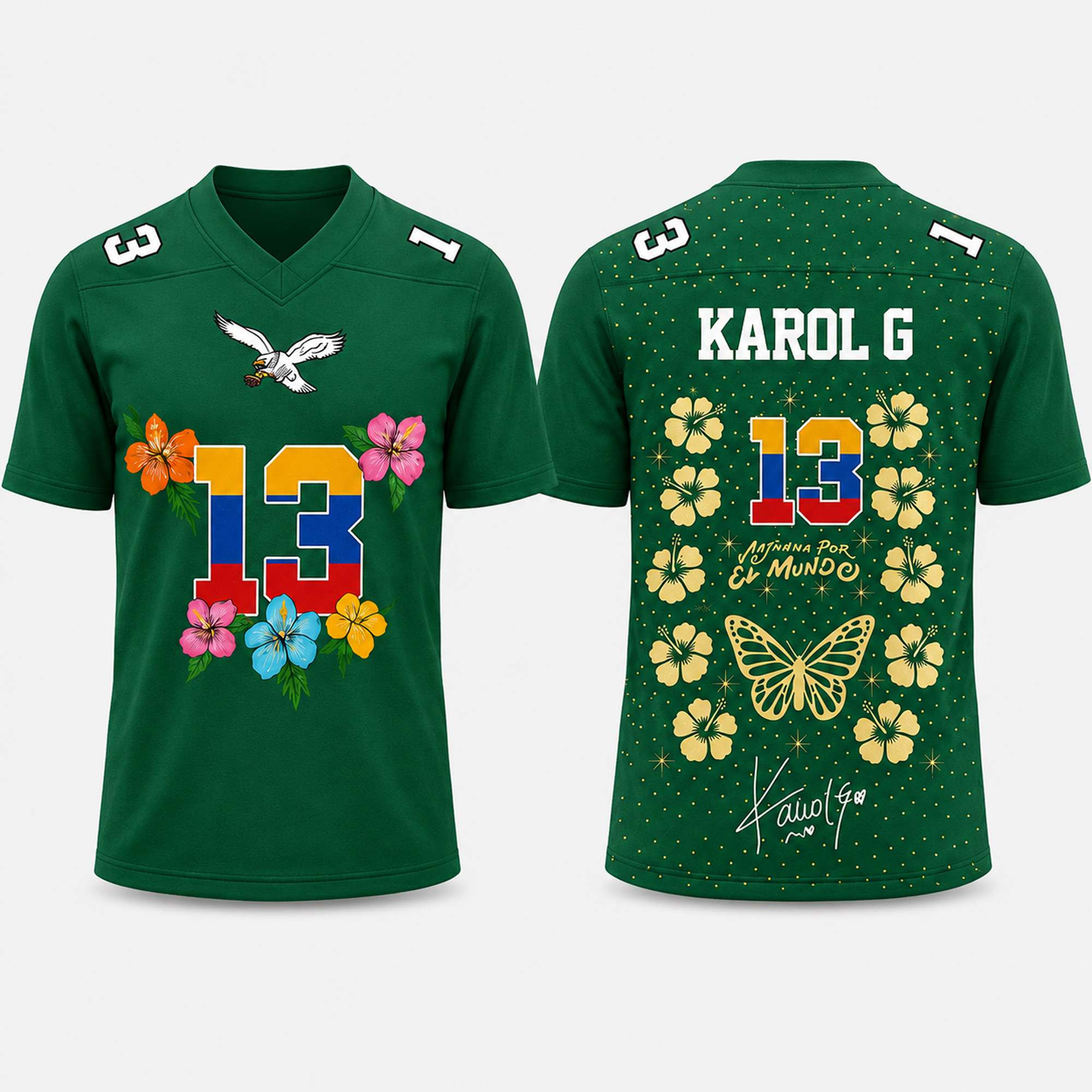 Eagles Karol G Viajando Por El Mundo Tropitour 2027 Jersey Philadelphia Eagles Merch Fan Gifts 1 - Unicasport Eagles Karol G Viajando Por El Mundo Tropitour 2027 Jersey Philadelphia Eagles Merch Fan Gifts