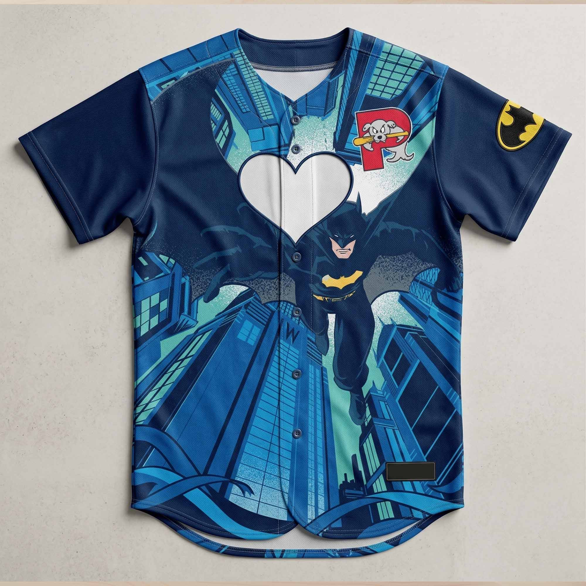Portland Sea Dogs Batman Night Gotham City Jersey 1 - Unicasport Portland Sea Dogs Batman Night Gotham City Jersey