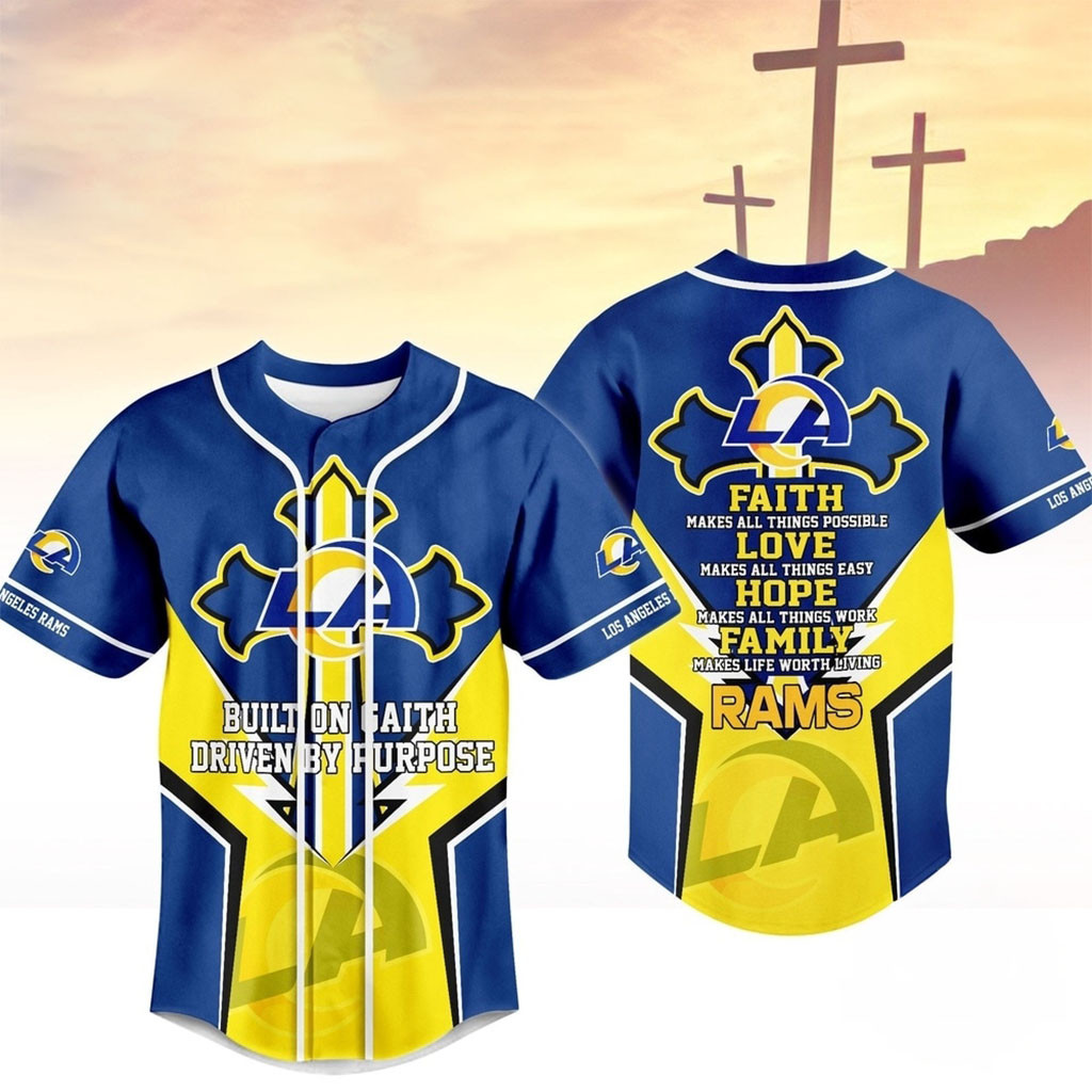 Los Angeles Rams Blessed Beyond The Score Baseball Jersey LA Rams Merch Football Lover Gifts 1 - Unicasport Los Angeles Rams Blessed Beyond The Score Baseball Jersey LA Rams Merch Football Lover Gifts