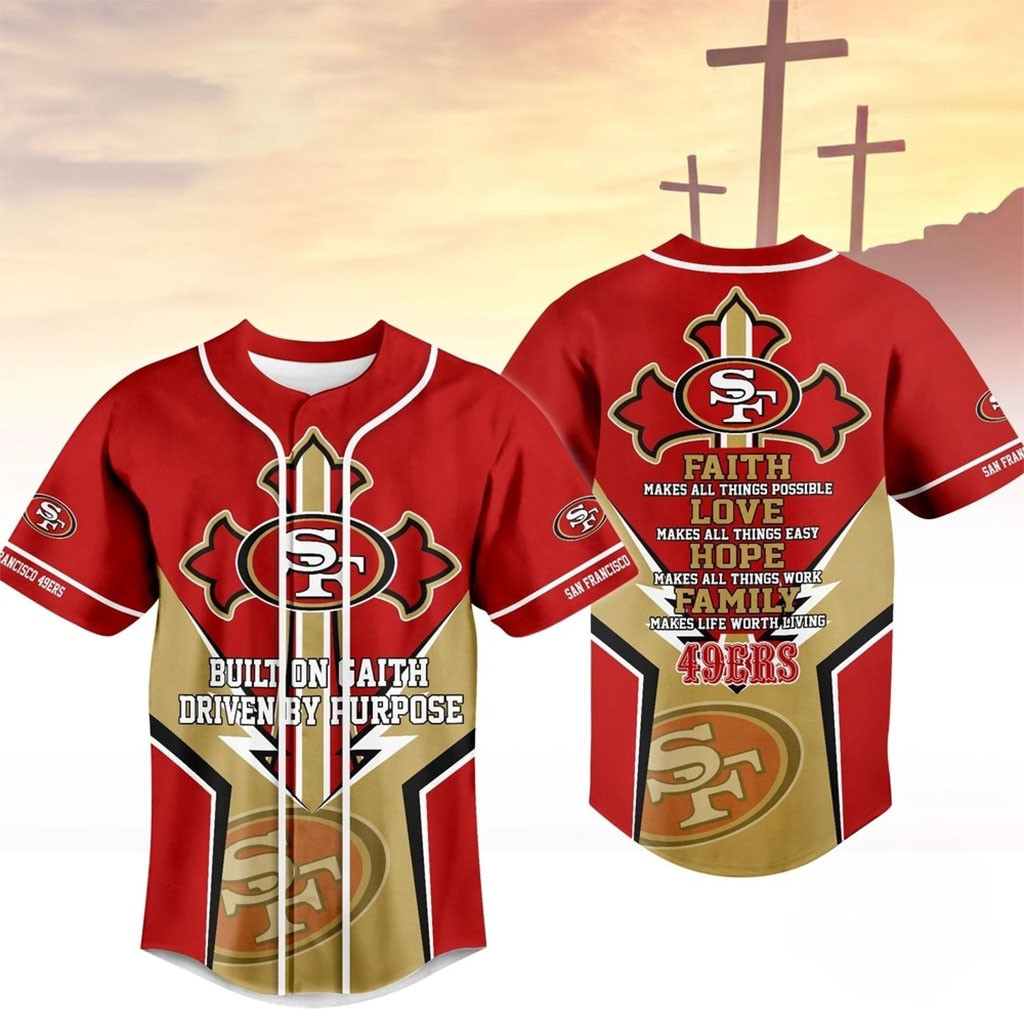 San Francisco 49ers Blessed Beyond The Score Baseball Jersey SF 49ers Merch Gift For Brothers 1 - Unicasport San Francisco 49ers Blessed Beyond The Score Baseball Jersey SF 49ers Merch Gift For Brothers