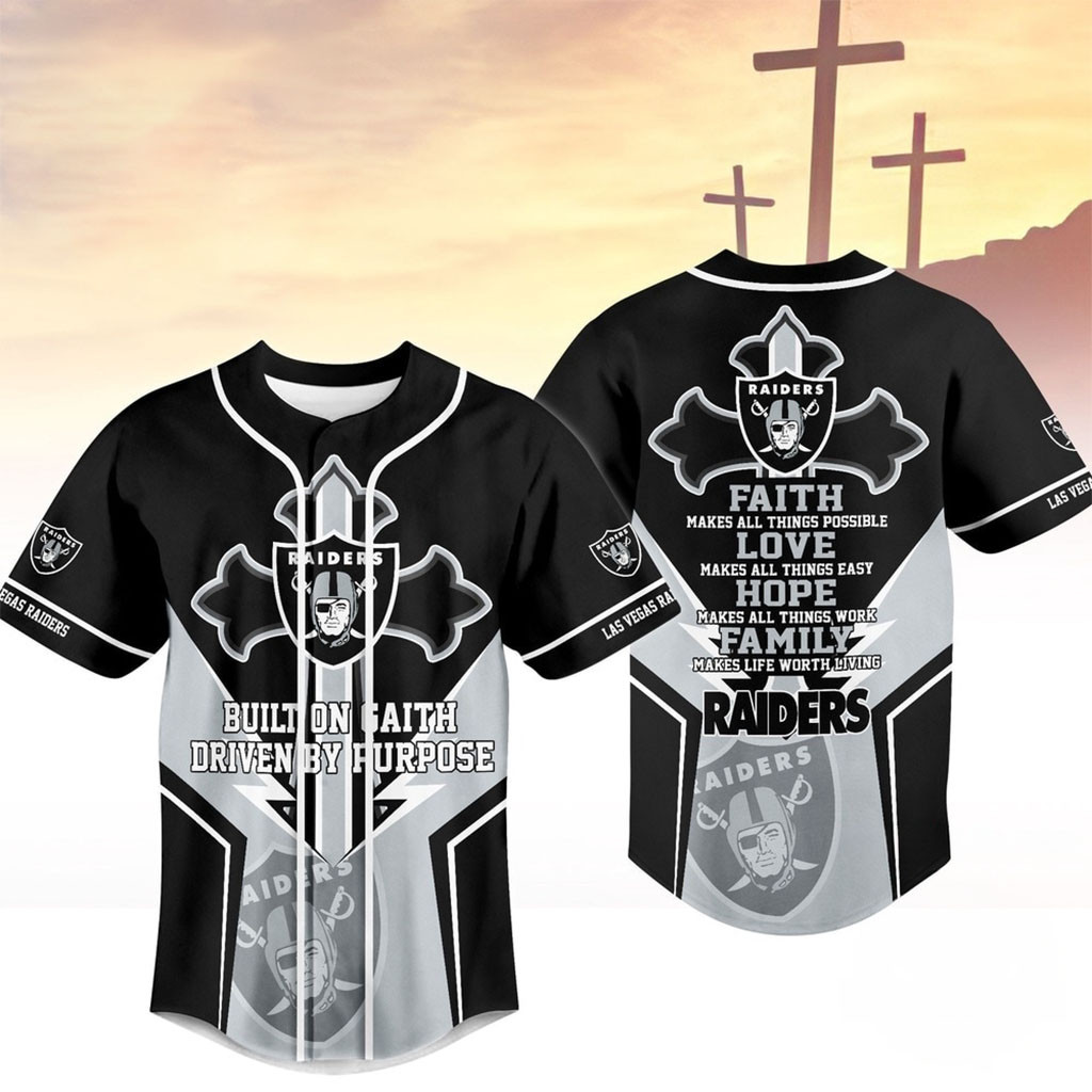 Las Vegas Raiders Blessed Beyond The Score Baseball Jersey LV Raiders Merch Football Fan Gear 1 - Unicasport Las Vegas Raiders Blessed Beyond The Score Baseball Jersey LV Raiders Merch Football Fan Gear