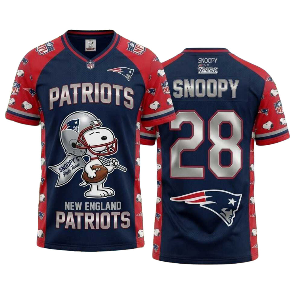 New England Patriots Snoopy Jersey Game Day Outfits NE Patriots Merch Gift For Football Fans 1 - Unicasport New England Patriots Snoopy Jersey Game Day Outfits NE Patriots Merch Gift For Football Fans