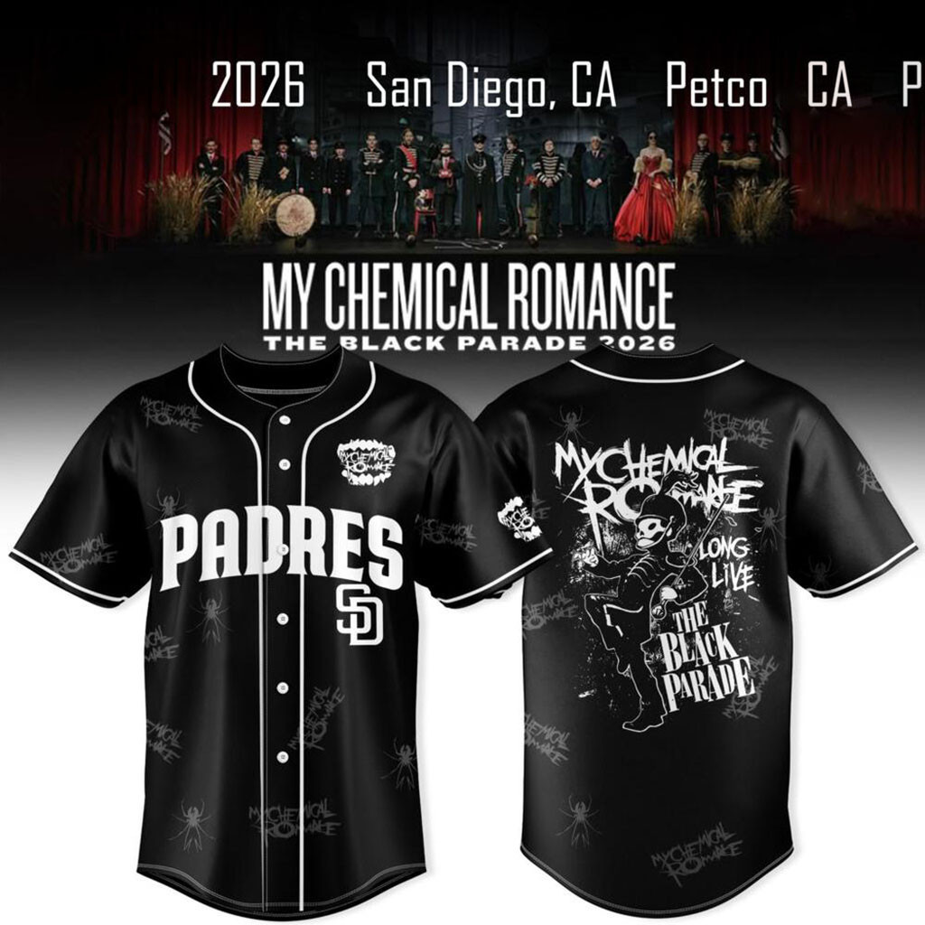 San Diego Padres x My Chemical Romance The Black Parade Tour Jersey Padres Merch Him Gifts 1 - Unicasport San Diego Padres x My Chemical Romance The Black Parade Tour Jersey Padres Merch Him Gifts