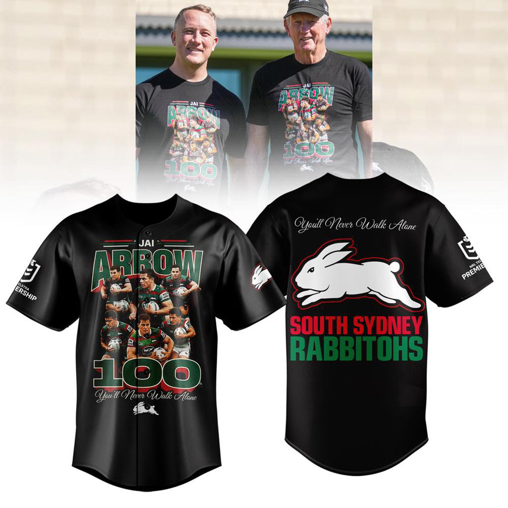 South Sydney Rabbitohs NRL Rugby Jai Arrow 100th Game 2026 Jersey Rabbitohs Merch Fan Gifts 1 - Unicasport South Sydney Rabbitohs NRL Rugby Jai Arrow 100th Game 2026 Jersey Rabbitohs Merch Fan Gifts