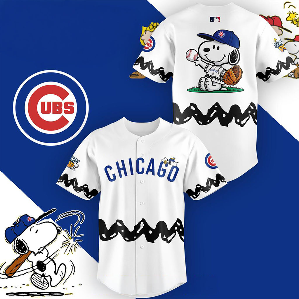 Chicago Cubs X Peanuts Christmas White Night Baseball Jersey 2026 Chicago Cubs Merch Fan Gifts 1 - Unicasport Chicago Cubs X Peanuts Christmas White Night Baseball Jersey 2026 Chicago Cubs Merch Fan Gifts