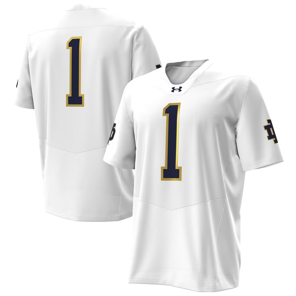 Notre Dame Fighting Irish Merch 2026 Under Armour Fighting Irish Premier Football Jersey White 1 - Unicasport Notre Dame Fighting Irish Merch 2026 Under Armour Fighting Irish Premier Football Jersey White