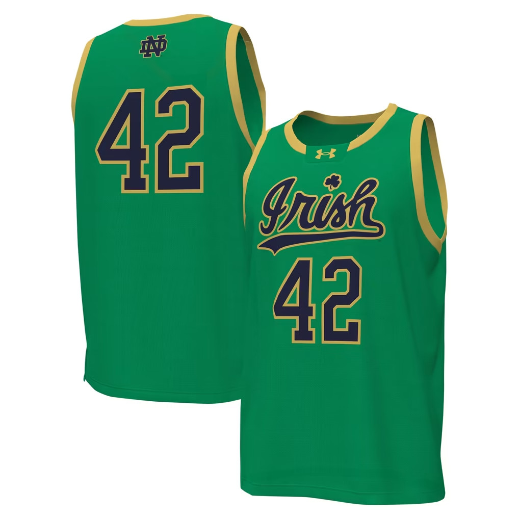Notre Dame Fighting Irish Merch 2026 Under Armour #42 Fighting Irish Replica Basketball Jersey 1 - Unicasport Notre Dame Fighting Irish Merch 2026 Under Armour #42 Fighting Irish Replica Basketball Jersey