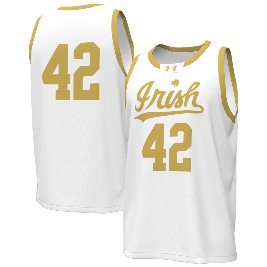 Notre Dame Fighting Irish Merch Men's Under Armour #42 Fighting Irish Replica Basketball Jersey 1 - Unicasport Notre Dame Fighting Irish Merch Men's Under Armour #42 Fighting Irish Replica Basketball Jersey