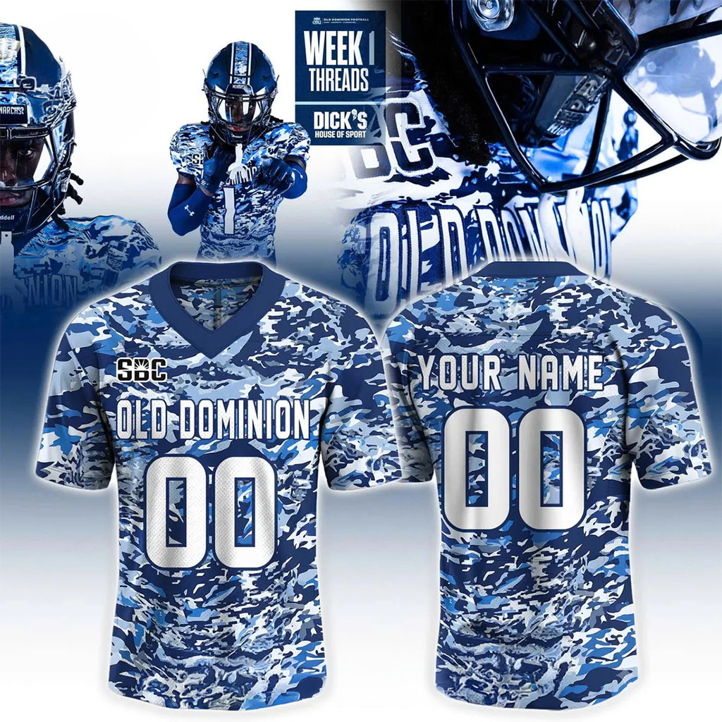 Personalized Old Dominion Monarchs Camo Football Jersey Monarchs Merch Best Gift For Fans 1 - Unicasport Personalized Old Dominion Monarchs Camo Football Jersey Monarchs Merch Best Gift For Fans