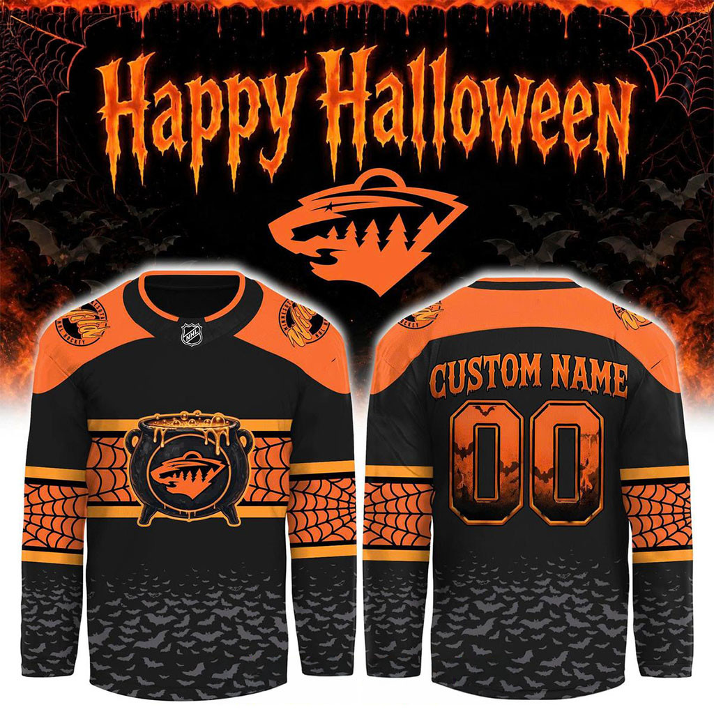 Personalized Minnesota Wild X Halloween Day 2026 Hockey Jersey MN Wild Merch Gift For Fans 1 - Unicasport Personalized Minnesota Wild X Halloween Day 2026 Hockey Jersey MN Wild Merch Gift For Fans