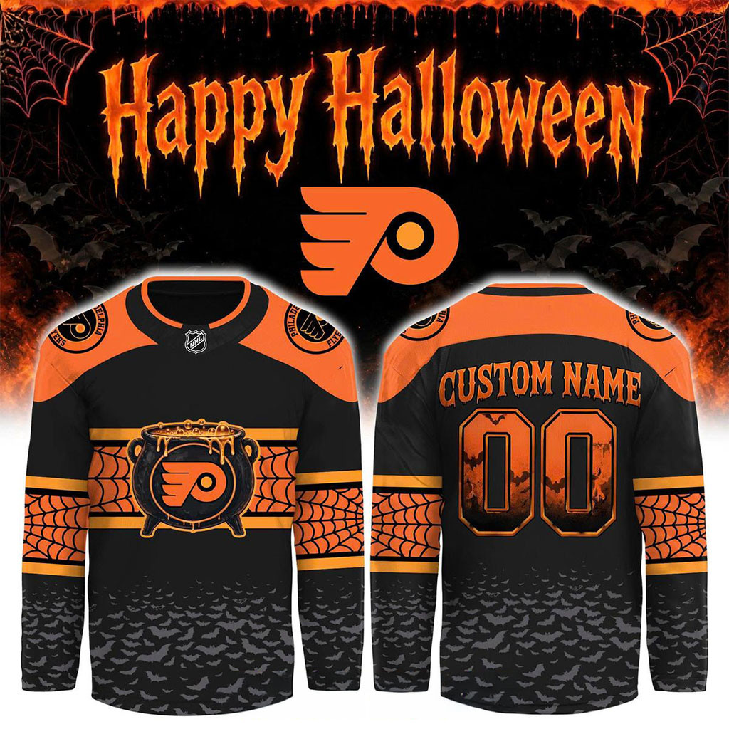 Personalized Philadelphia Flyers X Halloween Day 2026 Hockey Jersey Flyers Merch Fan Gifts 1 - Unicasport Personalized Philadelphia Flyers X Halloween Day 2026 Hockey Jersey Flyers Merch Fan Gifts