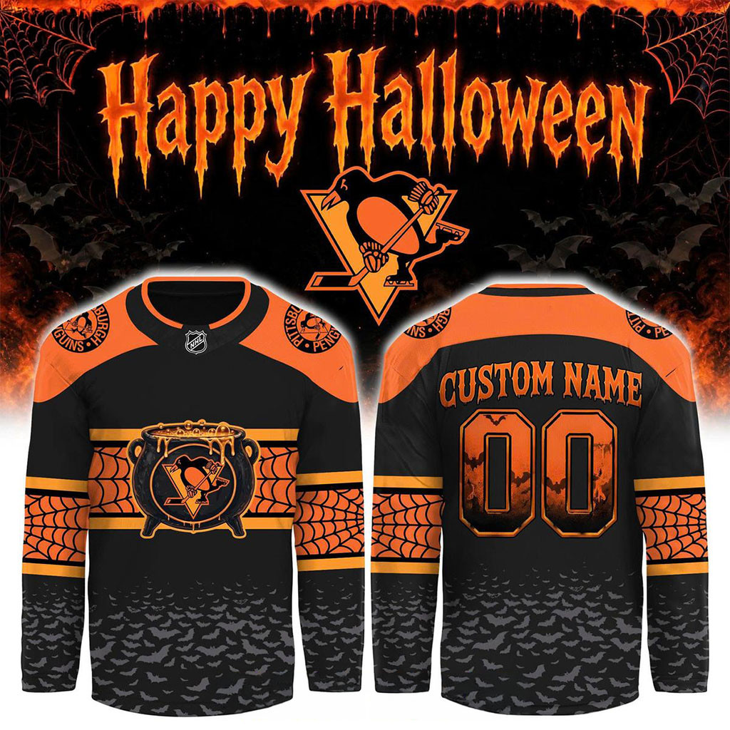 Personalized Pittsburgh Penguins X Halloween Day 2026 Hockey Jersey Pittsburgh Penguins Merch 1 - Unicasport Personalized Pittsburgh Penguins X Halloween Day 2026 Hockey Jersey Pittsburgh Penguins Merch