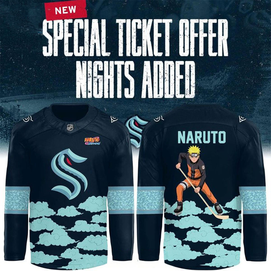 Seattle Kraken X Naruto Night 2026 Anime Game Hockey Jersey Seattle Kraken Merch Fan Gifts 1 - Unicasport Seattle Kraken X Naruto Night 2026 Anime Game Hockey Jersey Seattle Kraken Merch Fan Gifts