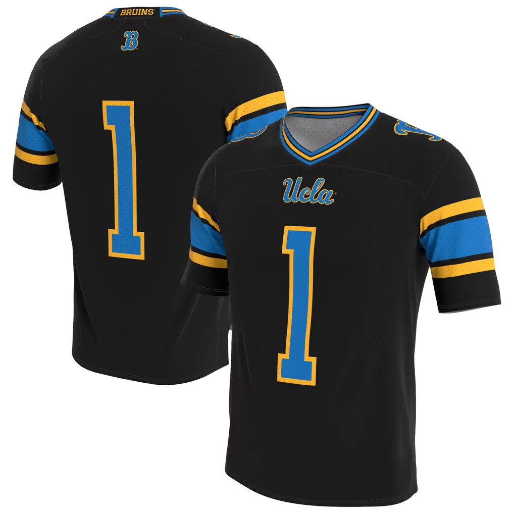 UCLA Bruins Merch 2026 UCLA Bruins GameDay Greats Collegiate Football Blackout Jersey #1 Jersey 1 - Unicasport UCLA Bruins Merch 2026 UCLA Bruins GameDay Greats Collegiate Football Blackout Jersey #1 Jersey