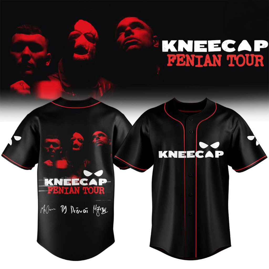 Kneecap Fenian Tour 2026 Irish Hip Hop Signature Baseball Jersey Kneecap Merch Him Gifts 1 - Unicasport Kneecap Fenian Tour 2026 Irish Hip Hop Signature Baseball Jersey Kneecap Merch Him Gifts