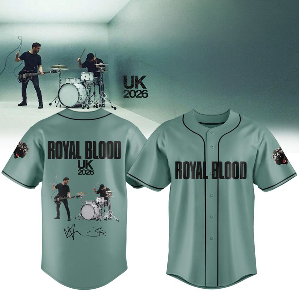 Royal Blood UK Tour 2026 Unpeople Special Guest Signature Baseball Jersey Royal Blood Merch 1 - Unicasport Royal Blood UK Tour 2026 Unpeople Special Guest Signature Baseball Jersey Royal Blood Merch