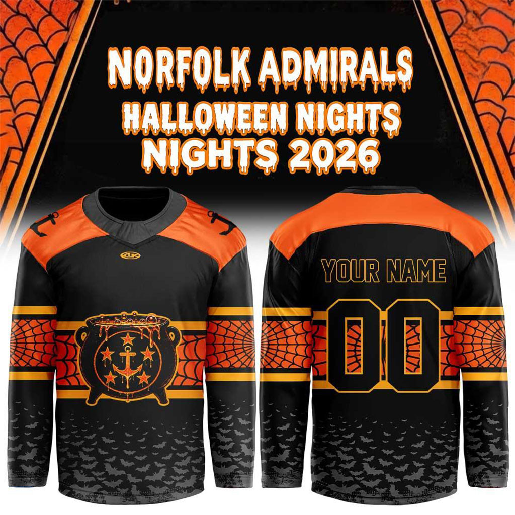Custom Norfolk Admirals Halloween Night 2026 Hockey Jersey Norfolk Admirals Merch Fans Gifts 1 - Unicasport Custom Norfolk Admirals Halloween Night 2026 Hockey Jersey Norfolk Admirals Merch Fans Gifts