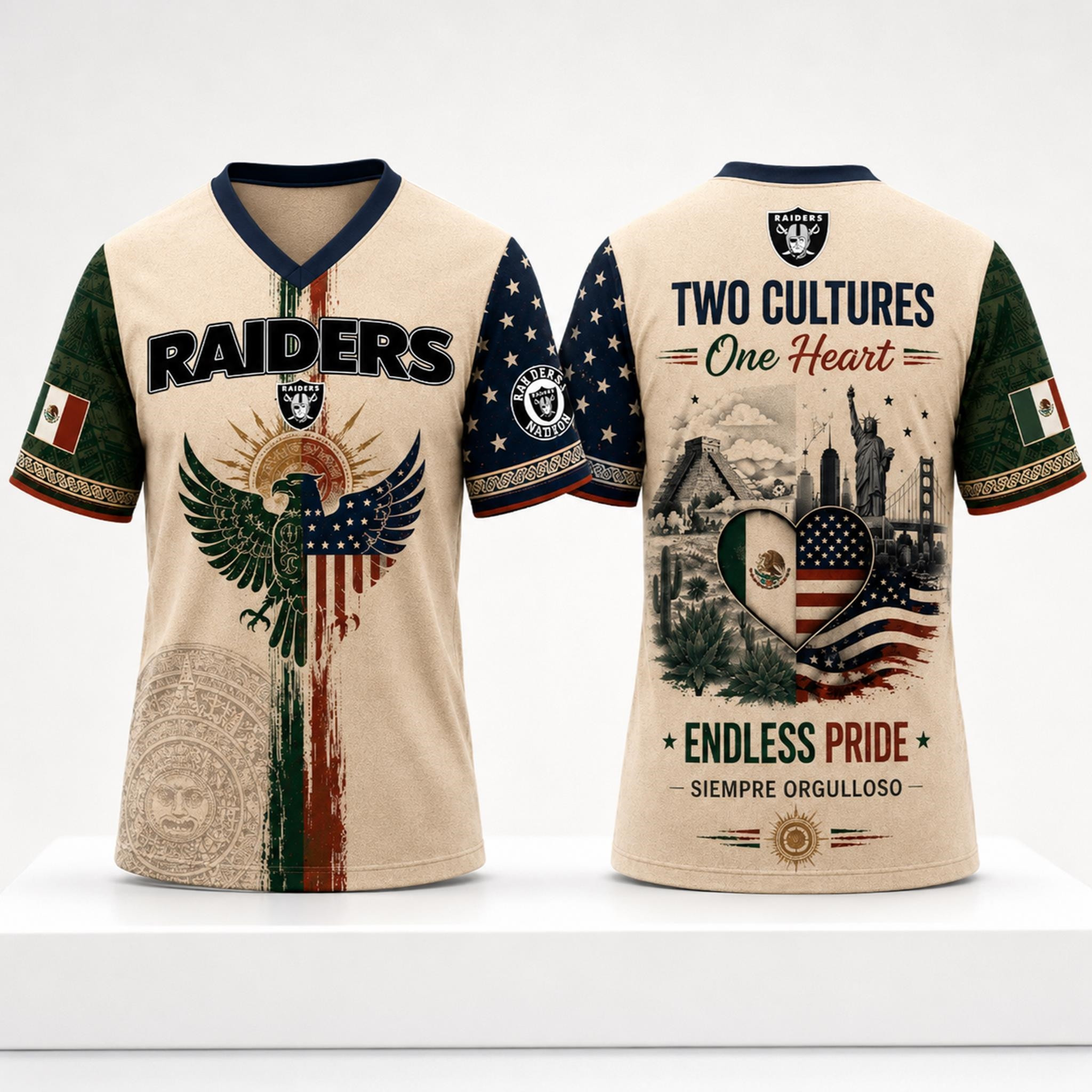Raiders Mexican Two Cultures One Heart American Heritage 2026 Jersey Raiders Merch Fan Gifts 1 - Unicasport Raiders Mexican Two Cultures One Heart American Heritage 2026 Jersey Raiders Merch Fan Gifts