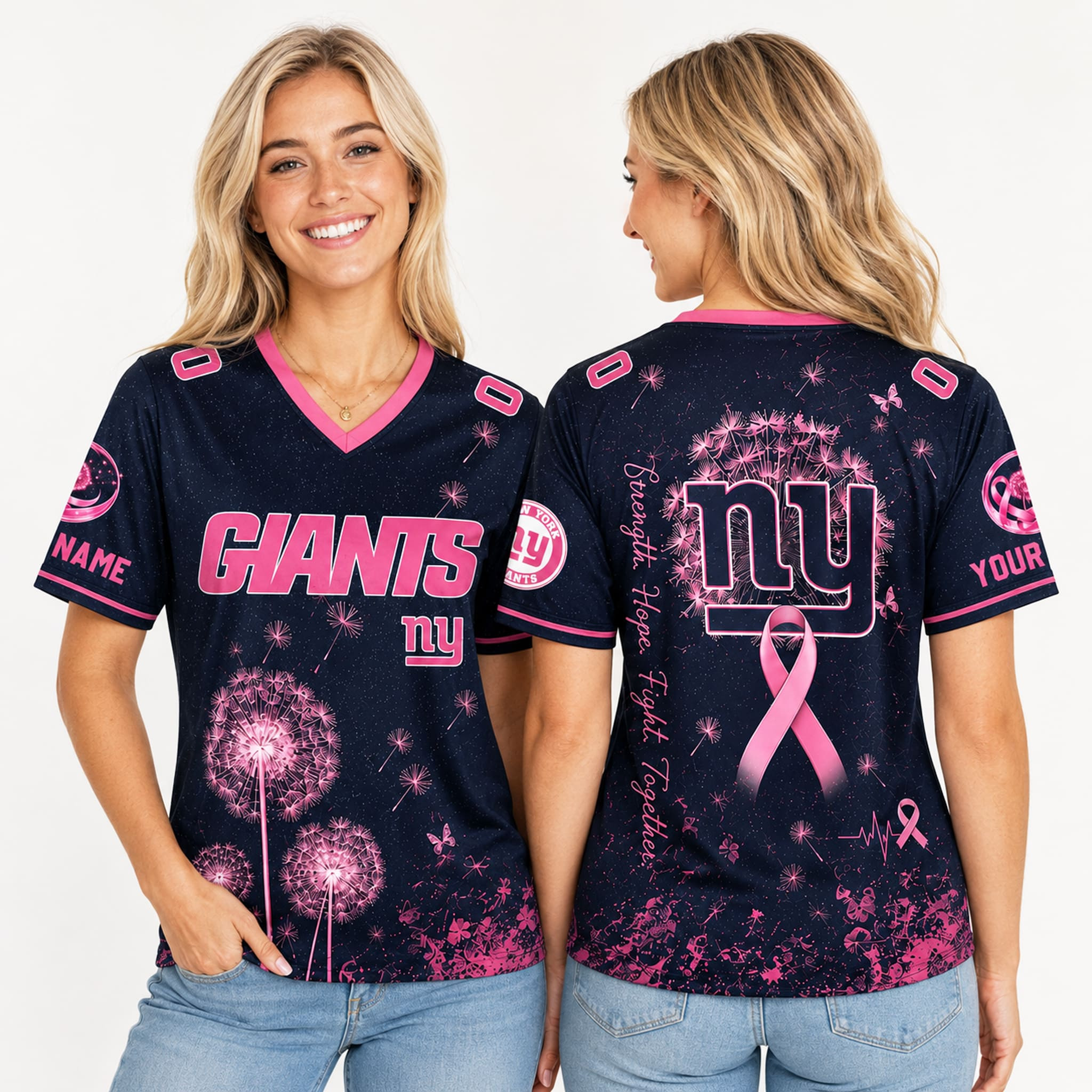 Personalized New York Giants Breast Cancer Month Jersey 2026 NY Giants Merch Cancer Fighter Gift 1 - Unicasport Personalized New York Giants Breast Cancer Month Jersey 2026 NY Giants Merch Cancer Fighter Gift