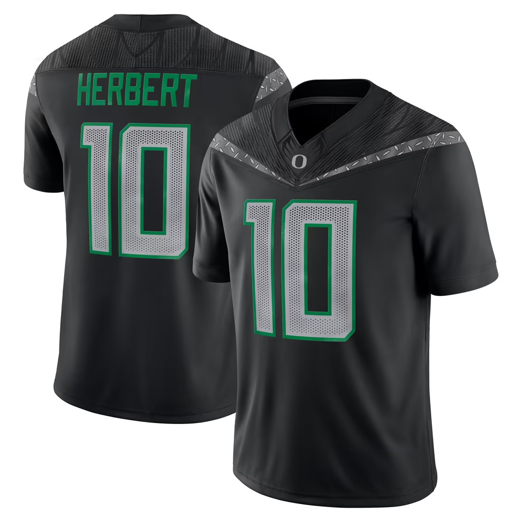 Justin Herbert Jersey Shirt Oregon Ducks Merch 2026 #10 Oregon Ducks Alumni Game Jersey Black 1 - Unicasport Justin Herbert Jersey Shirt Oregon Ducks Merch 2026 #10 Oregon Ducks Alumni Game Jersey Black