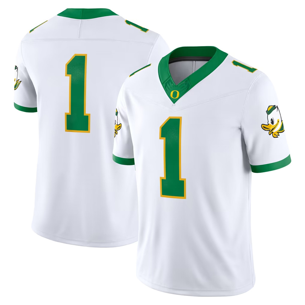 Oregon Ducks Merch 2026 White Oregon Ducks Alternate Game Jersey No 1 Jersey Gift For Game Day 1 - Unicasport Oregon Ducks Merch 2026 White Oregon Ducks Alternate Game Jersey No 1 Jersey Gift For Game Day