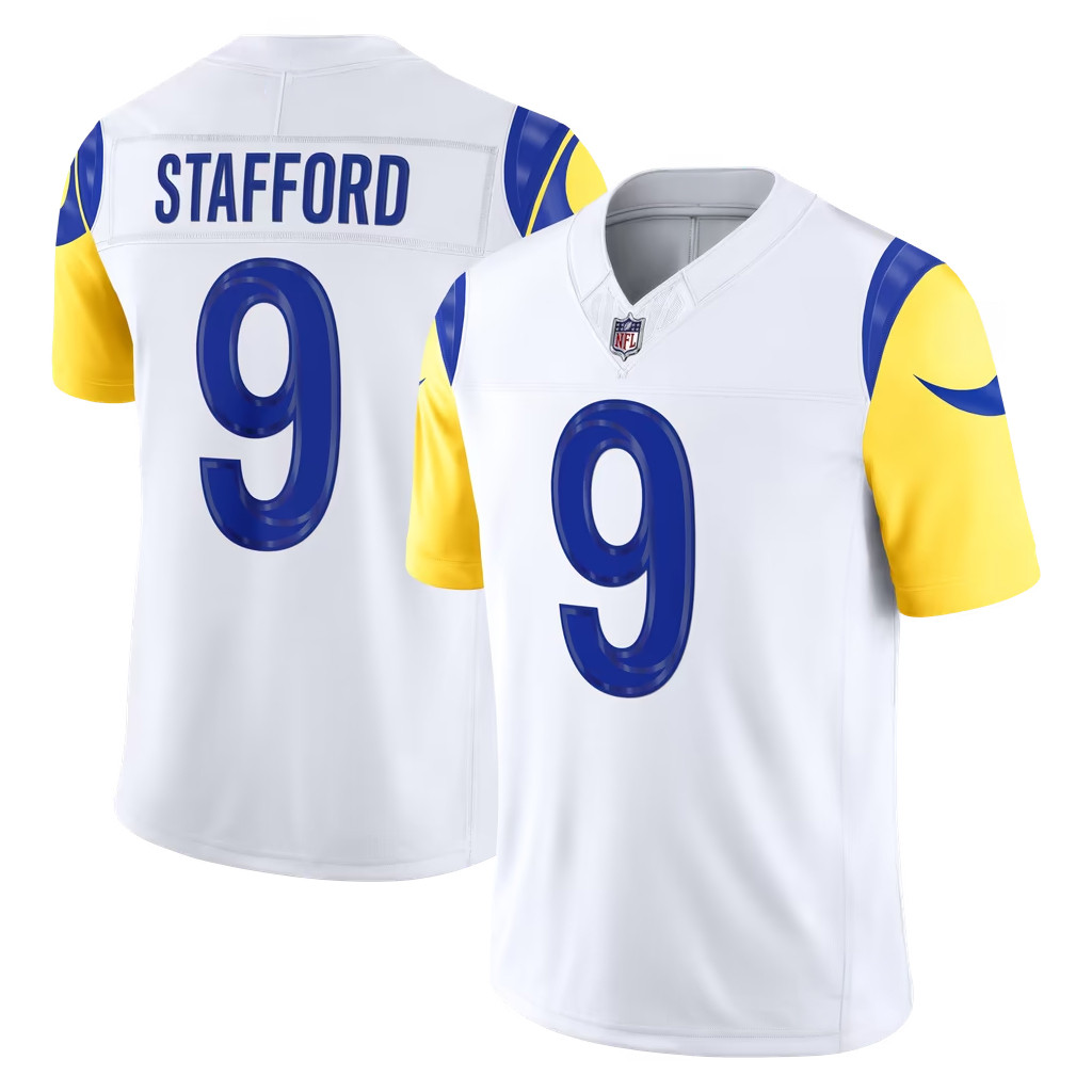Matthew Stafford Jersey Shirt Los Angeles Rams Merch #9 LA Rams Vapor FUSE Jersey White Gifts 1 - Unicasport Matthew Stafford Jersey Shirt Los Angeles Rams Merch #9 LA Rams Vapor FUSE Jersey White Gifts